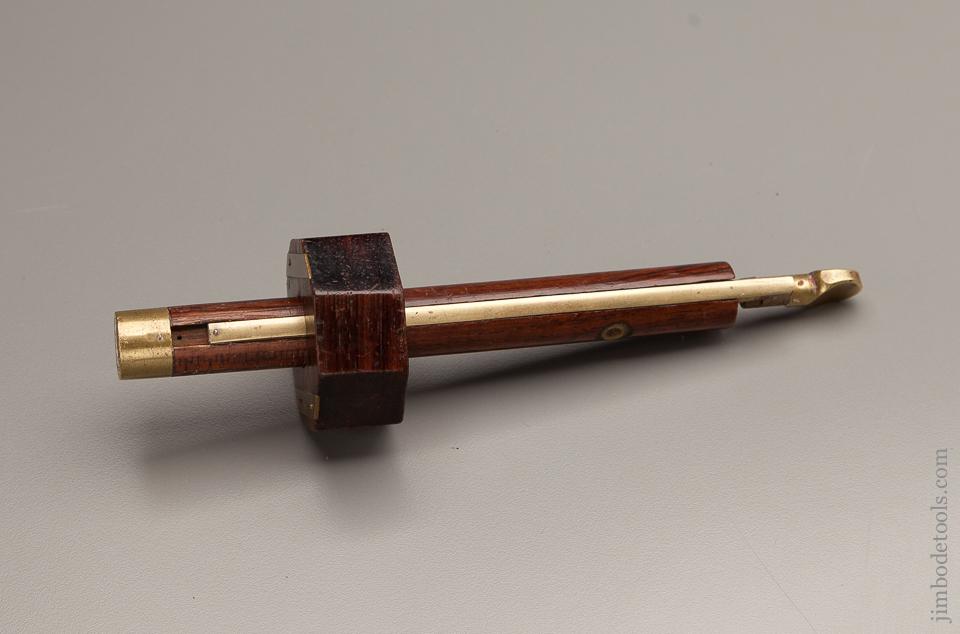 BRODHEAD Patent April 21, 1868 STAR TOOL CO 8 1/4 inch Rosewood and Brass Mortise Gauge - 77226