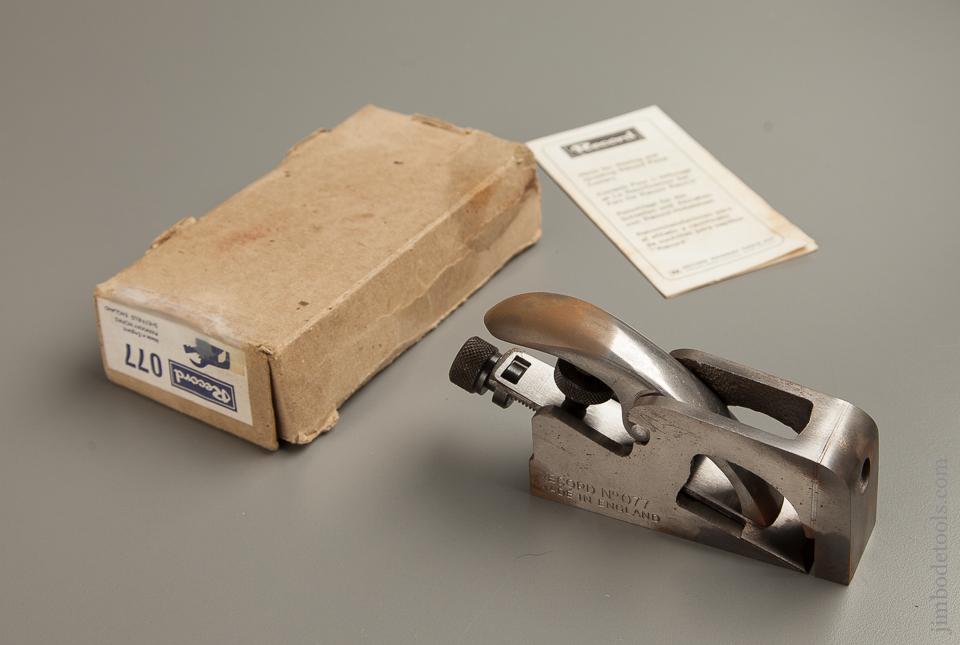 RECORD No. 077 Bull Nose Plane in Original Box UNUSED - 77229