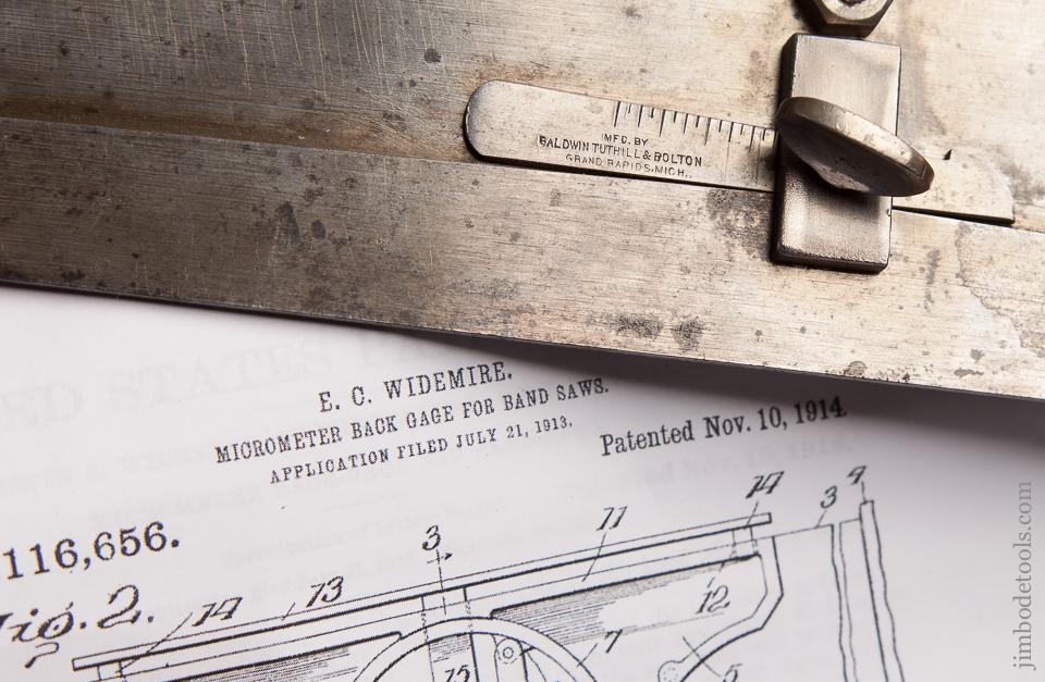 RARE Adjustable BALDWIN TUTHILL & BOLTON Sawyer's Straight Edge and Tension Gauge with Stand - 77248