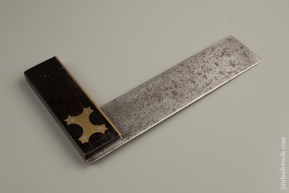 Eight inch Ebony and Brass Try Square - 77265