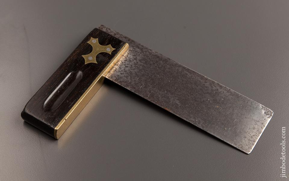 7 1/2 inch Ebony and Brass Try Square - 77267