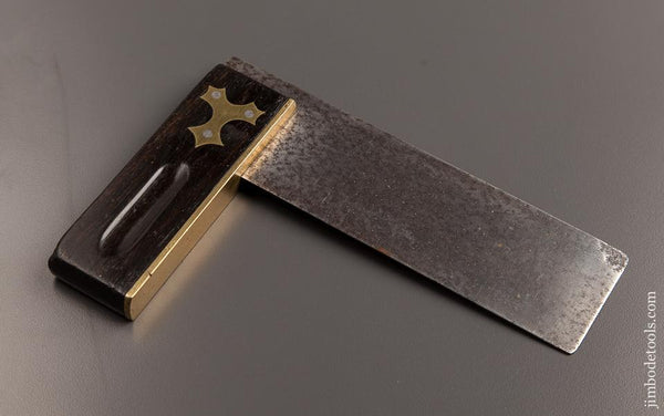7 1/2 inch Ebony and Brass Try Square - 77267