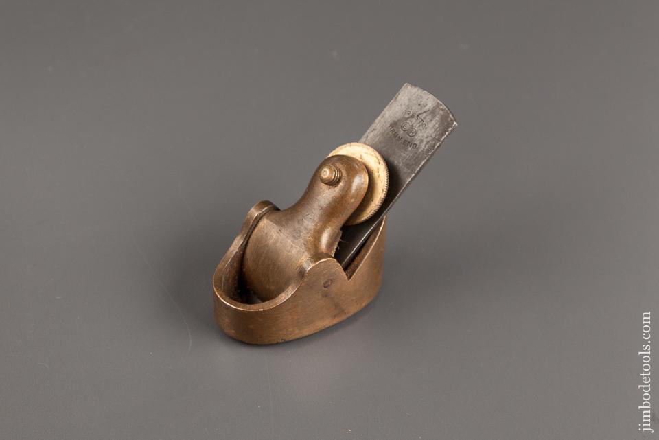 2 1/4 inch Brass PRESTON Compassed Violinmaker's Plane with 7/8 inch PRESTON Iron - 77283