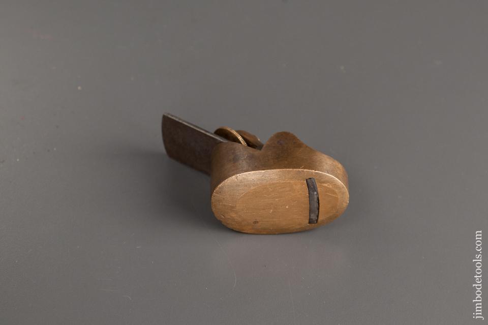 2 1/4 inch Brass PRESTON Compassed Violinmaker's Plane with 7/8 inch PRESTON Iron - 77283