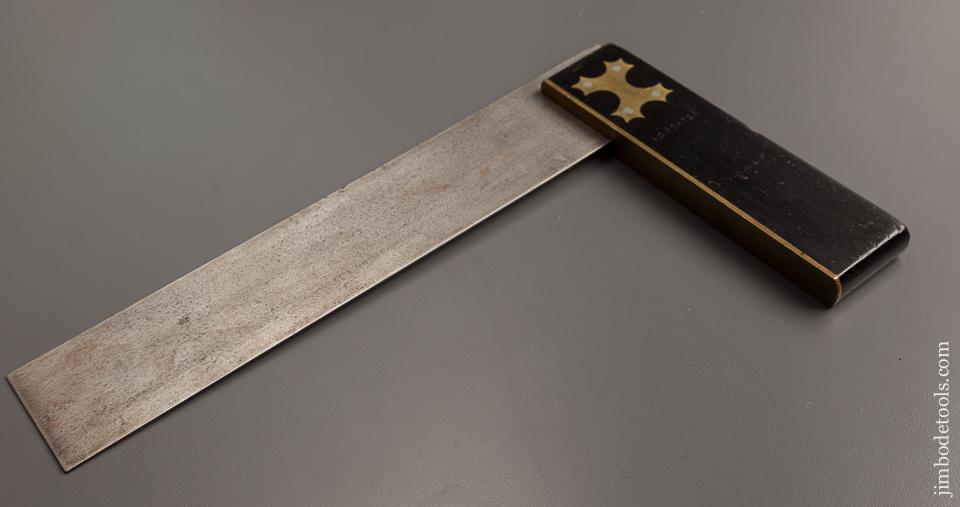 Twelve inch Ebony and Brass Try Square - 77296