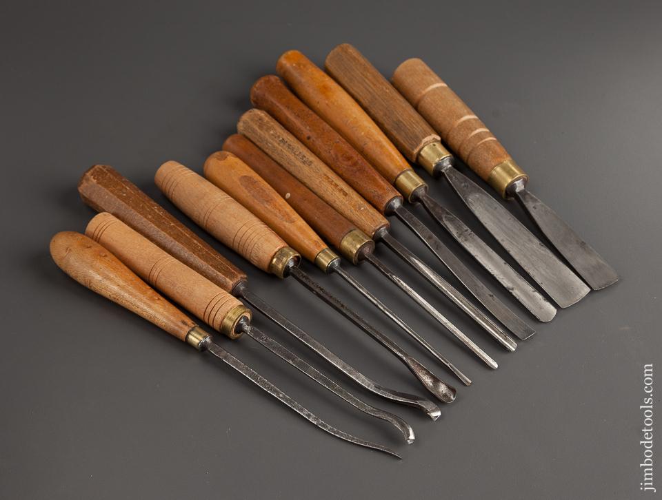 Set of Eleven ADDIS Carving Chisels and Gouges - 77313