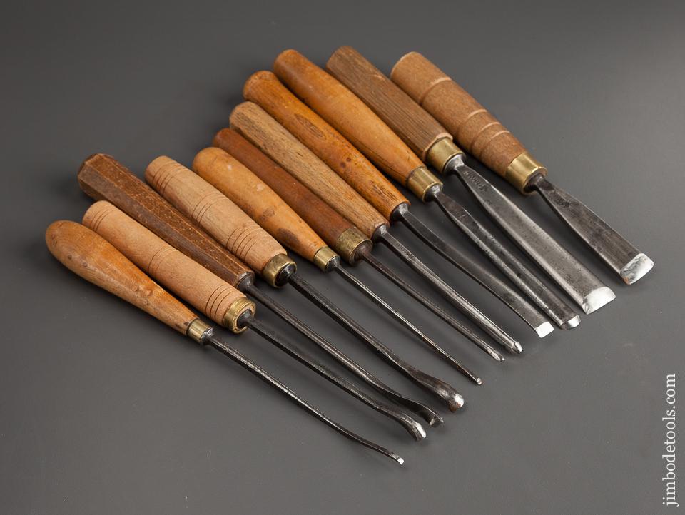 Set of Eleven ADDIS Carving Chisels and Gouges - 77313