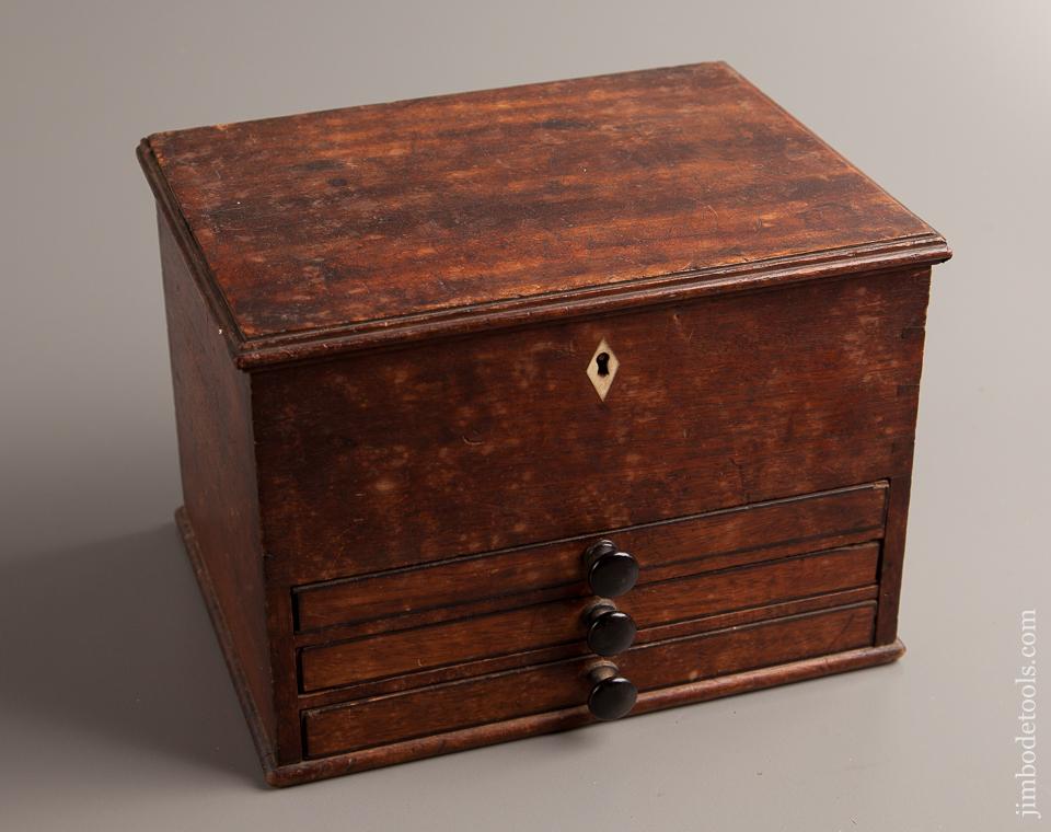 Rare And Exquisite! HOLTZAPFFEL Goniostat In Its Original  Dovetailed Mahogany Cabinet with Original Label - 77321