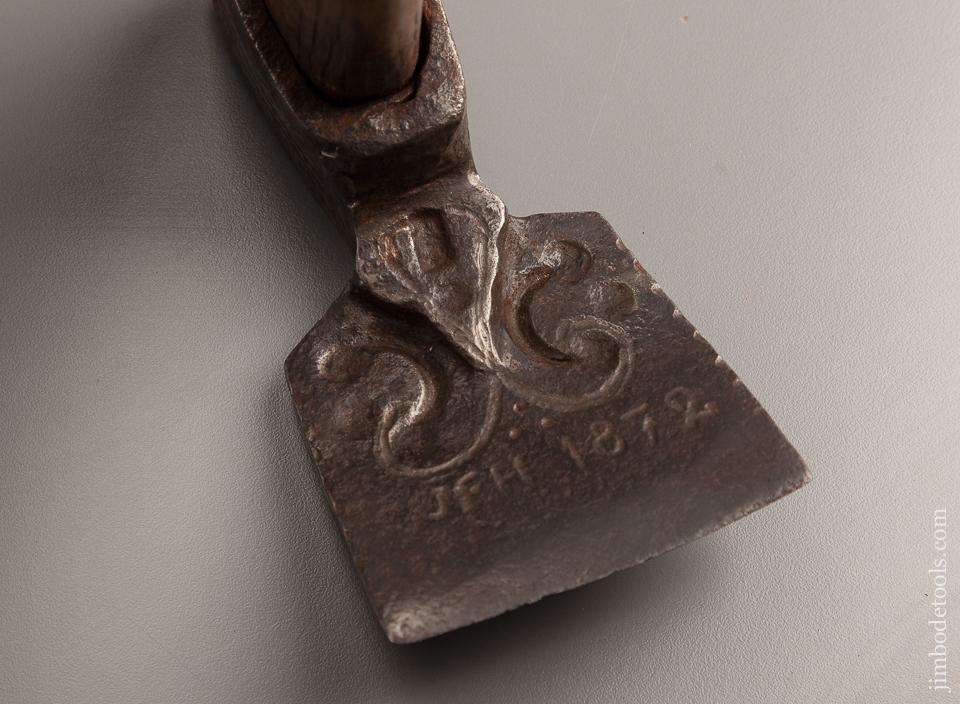Ornate Decorated Dated 1872 Adze - 77359