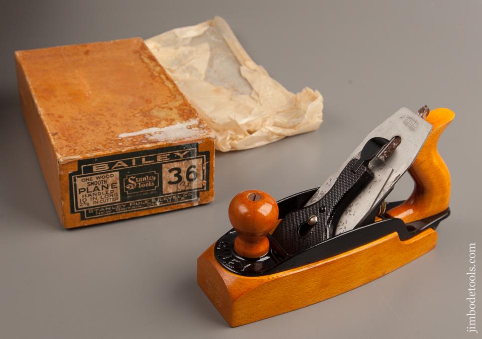 STANLEY No. 36 Transitional Smooth Plane MINT! In its Original Box - 77377U