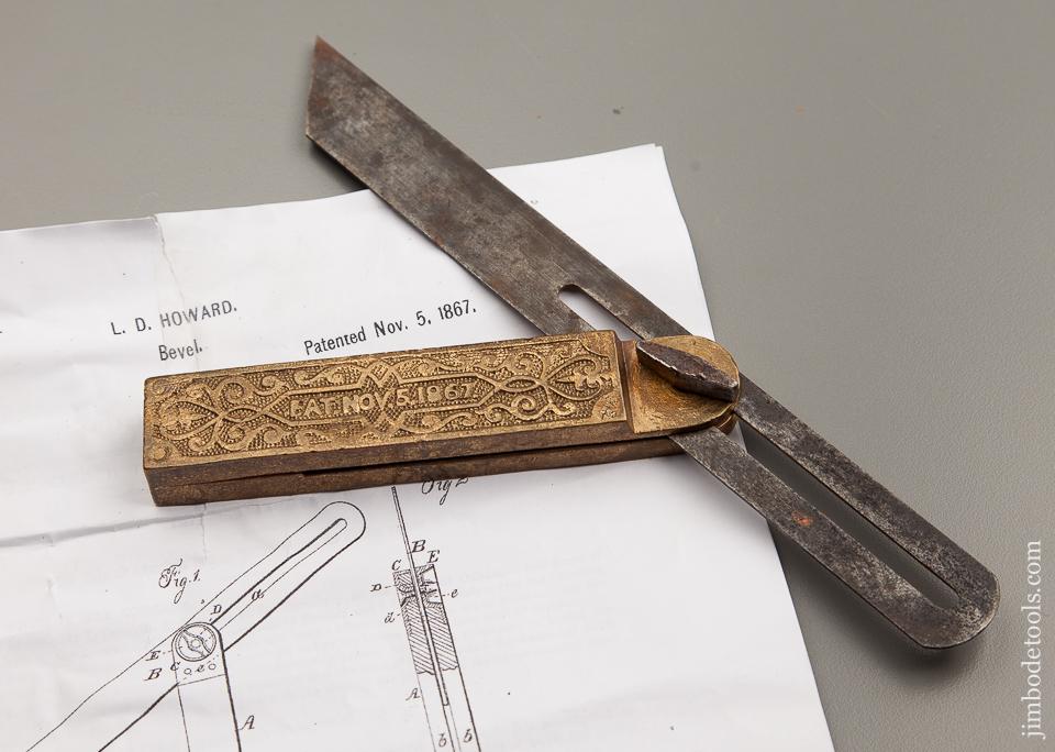 Fancy Brass HOWARDS November 5, 1867 PATENT 9 Inch Bevel - 77380R