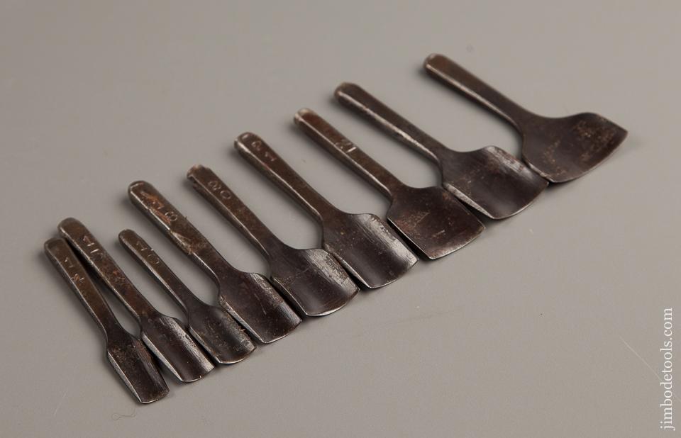 Graduated Set of Nine Strap End Punches for Leather - 77394R