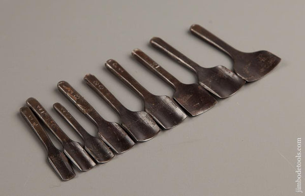 Graduated Set of Nine Strap End Punches for Leather - 77394R
