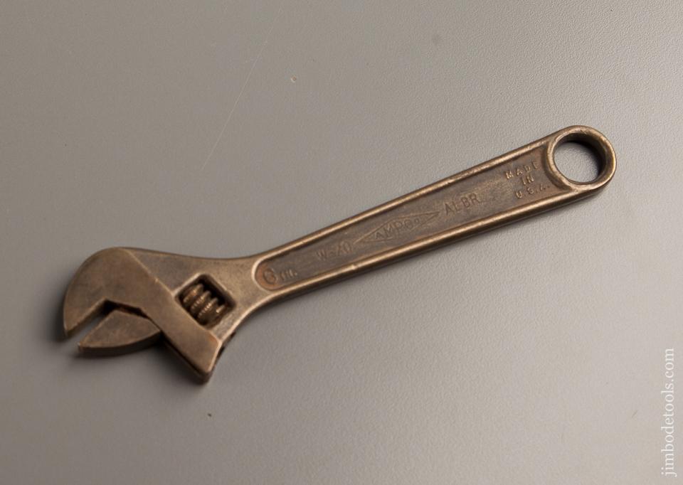 Six Inch AMPCO No. W-70 Beryllium Adjustable Wrench - 77398R