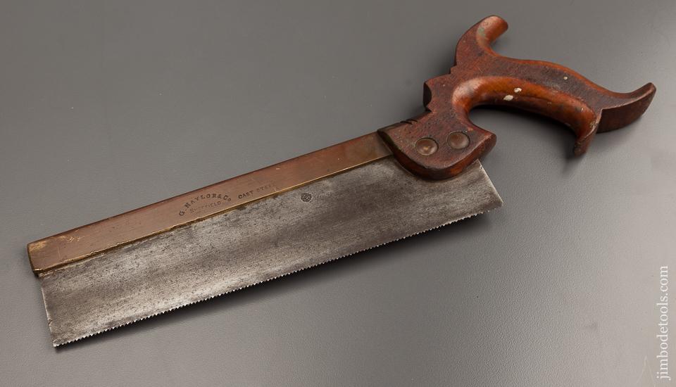 Just Sharpened! 14 point 10 inch G. NAYLOR Crosscut Brass Back Saw - 77432