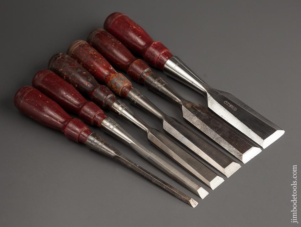 Clean Set of Six STANLEY No. 750 Chisels - 77457
