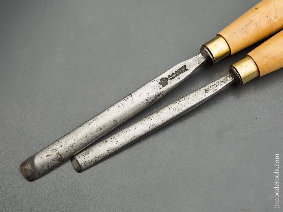 Twenty Clean ADDIS Carving Gouges with Boxwood Handles - 77459