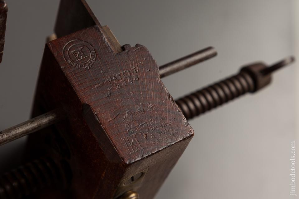 Rare! KIMBERLEY Patent 2848 Plough Plane by D. KIMBERLEY & SONS circa 1879-99 GOOD+ to FINE - 77469R