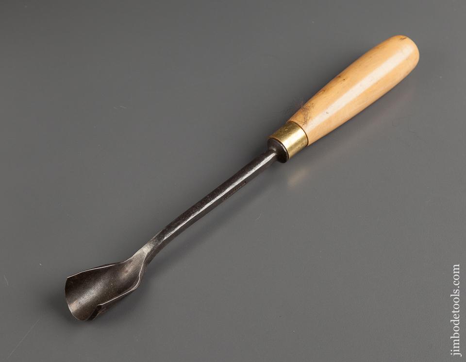 Monster! 1 1/8 x 11 3/8 inch BUCK BROTHERS Boxwood Handled Spoon Gouge - 77472