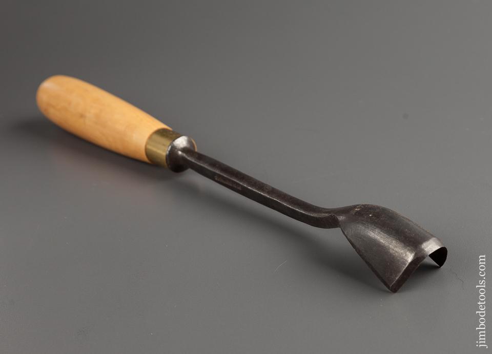 Monster! 1 1/8 x 11 3/8 inch BUCK BROTHERS Boxwood Handled Spoon Gouge - 77472