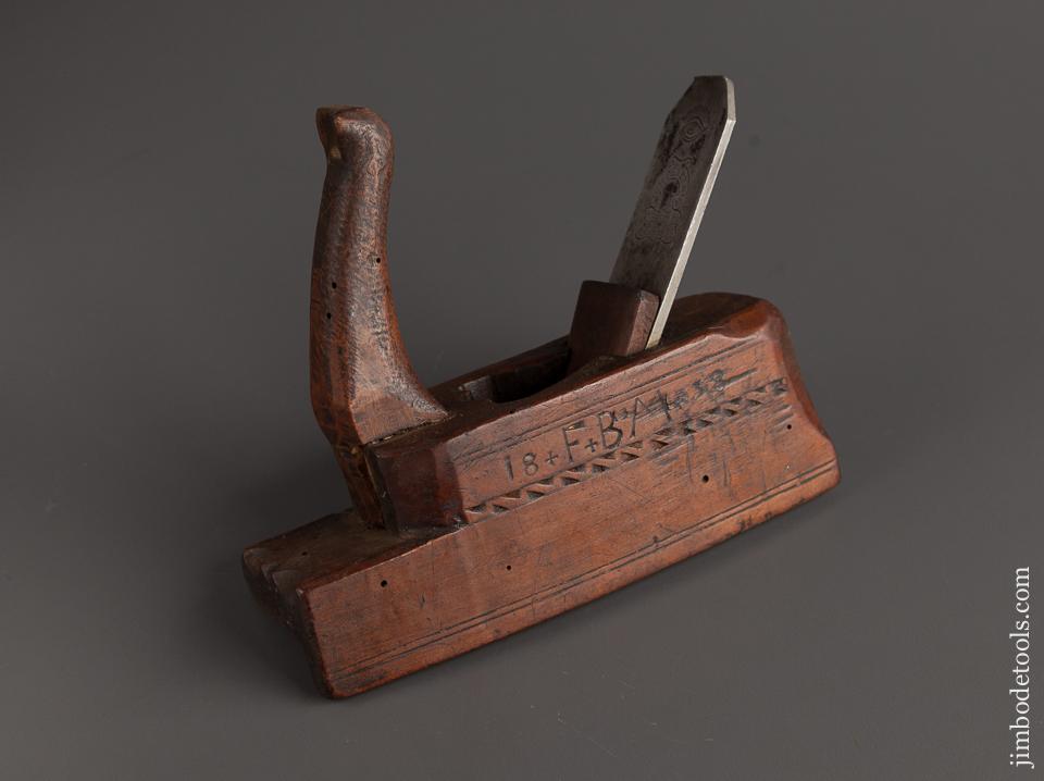 Dated 1838 Carved 6 3/4 inch European Plane - 77475