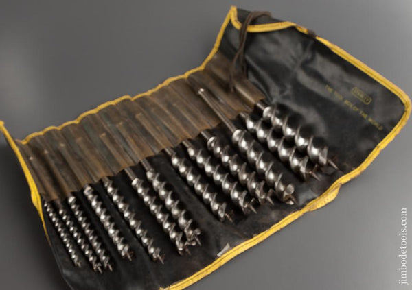 Complete Set of 13 RUSSELL JENNINGS Auger Bits in Original Roll - 77506