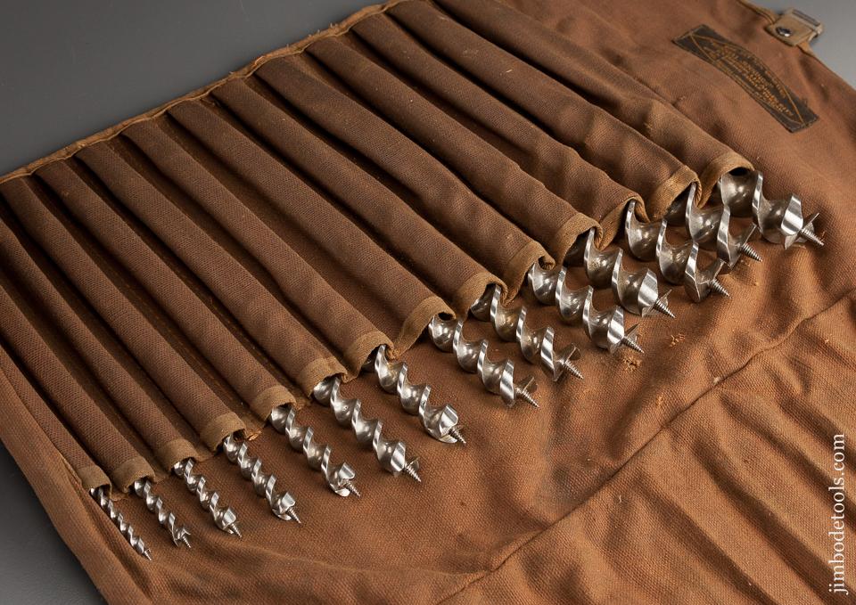 Complete Set of 13 RUSSELL JENNINGS Auger Bits in Original Roll - 77507