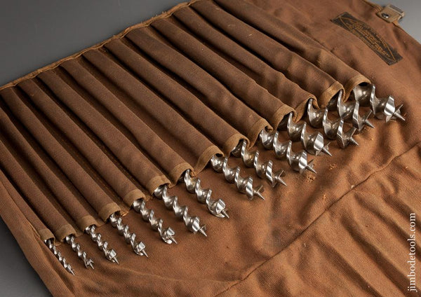 Complete Set of 13 RUSSELL JENNINGS Auger Bits in Original Roll - 77507