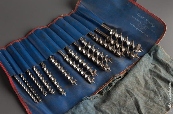 Complete Set of 13 RUSSELL JENNINGS Auger Bits in Original Roll - 77508