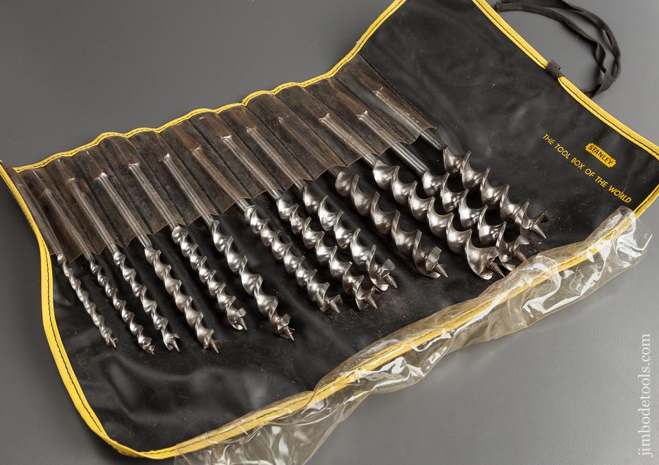 Complete Set of 13 RUSSELL JENNINGS Auger Bits in Original STANLEY Roll - 77520