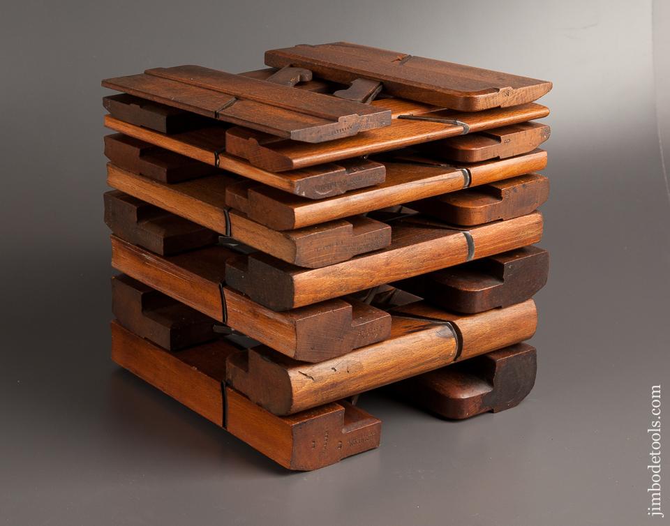 Complete Set of 18 GRIFFITHS NORWICH Hollows & Rounds Moulding Planes circa 1803-1958 EVENS - 77522