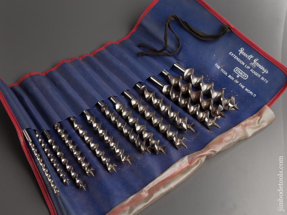 Complete Set of 13 RUSSELL JENNINGS Auger Bits in Original Roll - 77575
