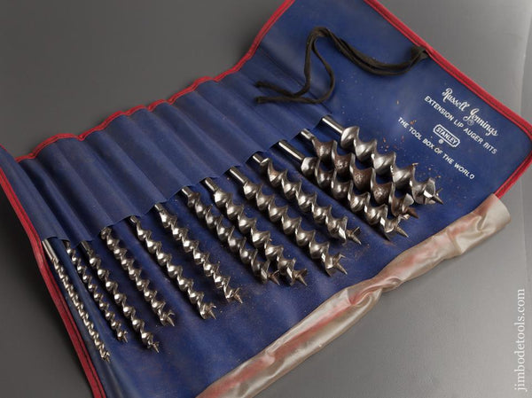 Complete Set of 13 RUSSELL JENNINGS Auger Bits in Original Roll - 77575