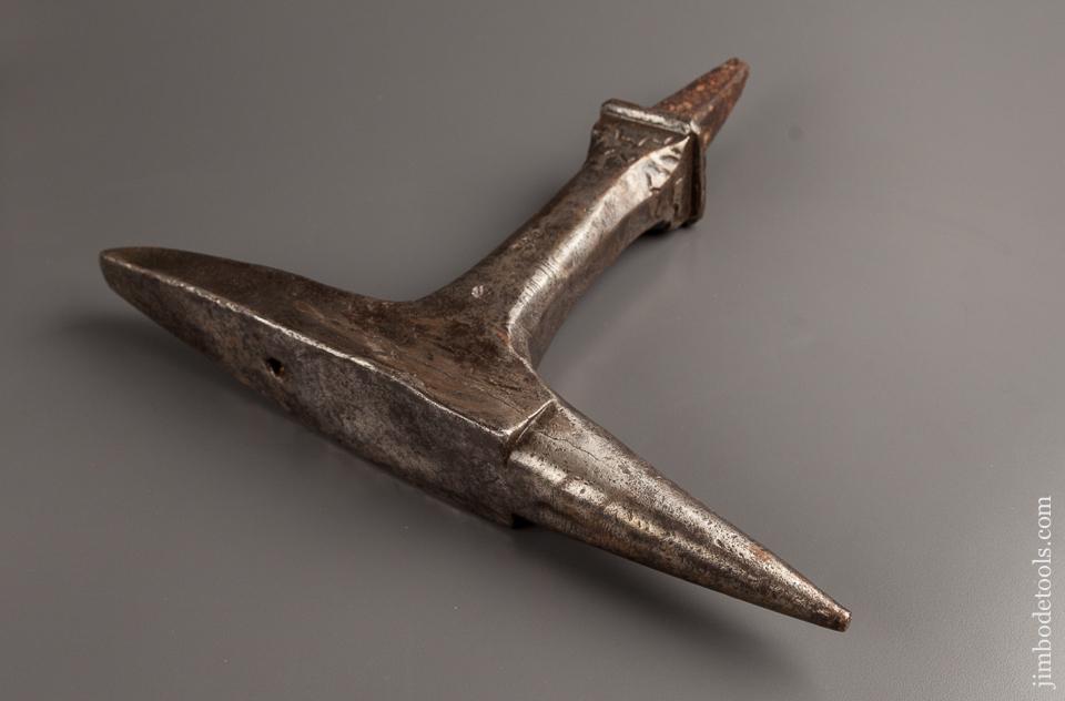 18th Century 15 1/2 x 13 x 2 inch Decorated Stake Anvil  - 77625R