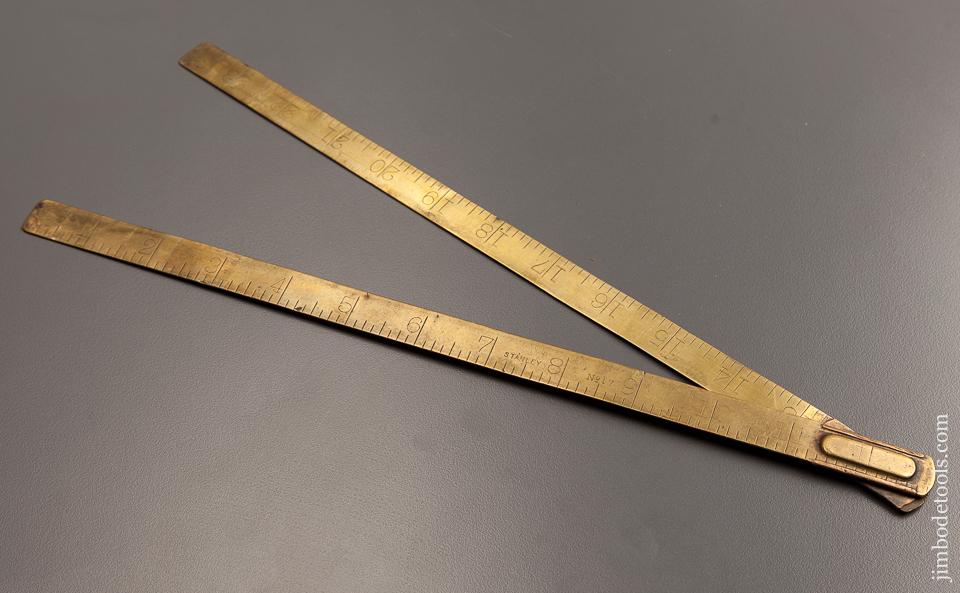 STANLEY No. 17 Brass Two Foot Two Fold Blacksmith's Rule - 77627R