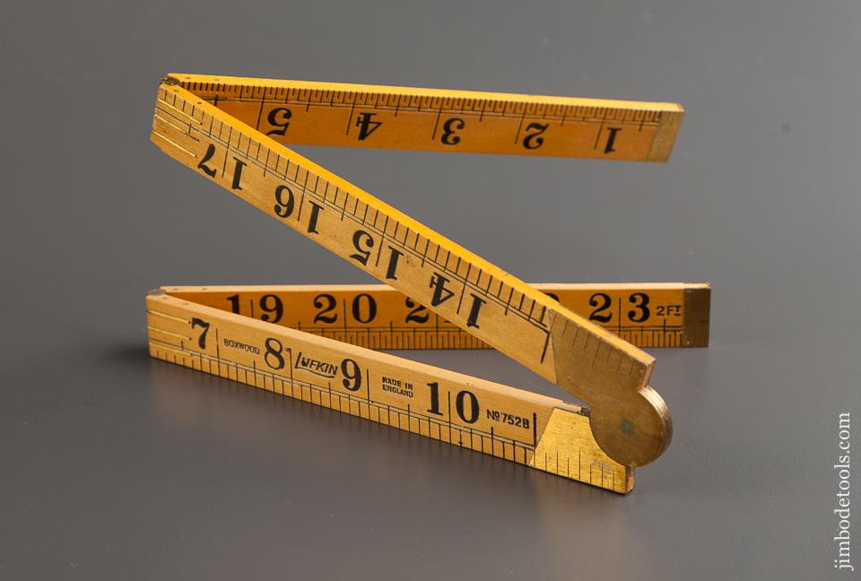 Two Foot Four Fold LUFKIN No. 752 B Boxwood and Brass Rule - 77645R