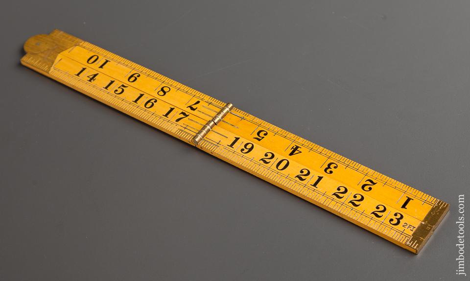 Two Foot Four Fold LUFKIN No. 752 B Boxwood and Brass Rule - 77645R
