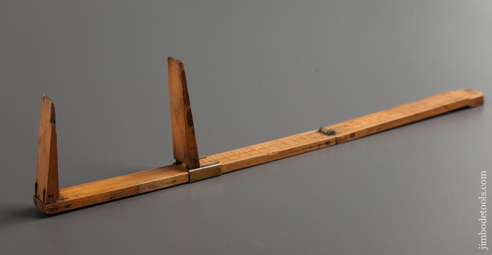 Nine inch BELCHER BROS. & CO. N.Y. Boxwood Foot Measure circa 1843-52 - 77647R