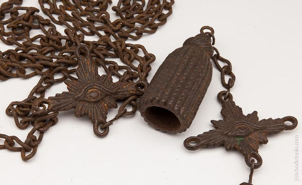 Stunning! 18th Century Dead Man's Bell with Original Chain - 77662R