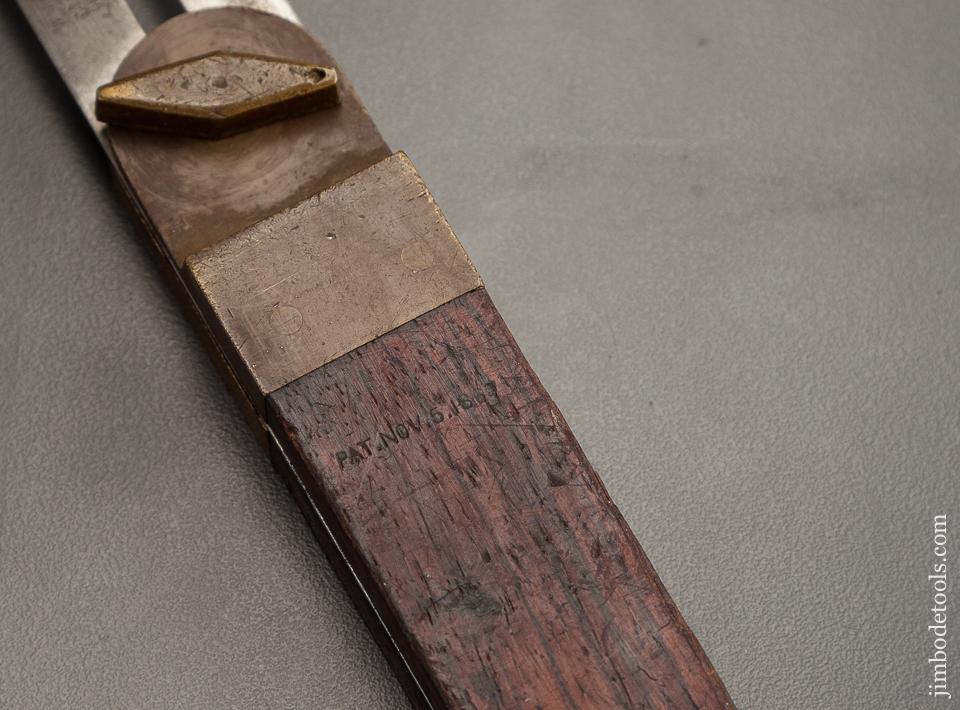 HOWARD'S November 5, 1867 PATENT Rosewood and Brass Bevel - 77668R