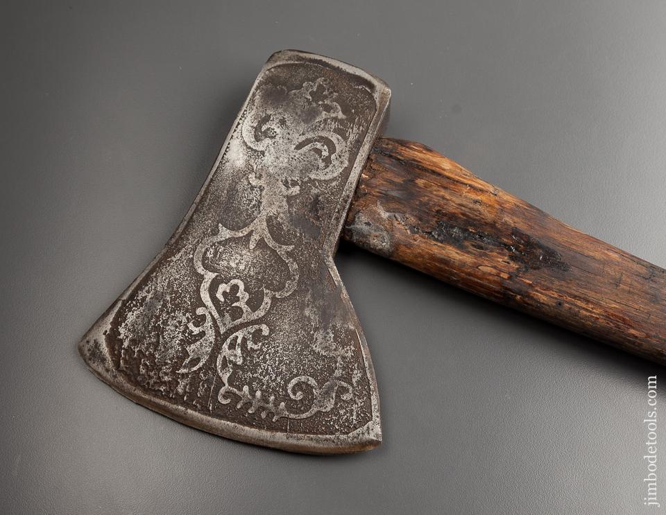 Fancy Etched/Embossed 28 x 7 x 5 1/4 inch PLUMB Axe - 77678