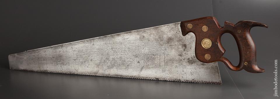 Rare! ANDREWS Patent 1875/1882 Hand Saw - 77686