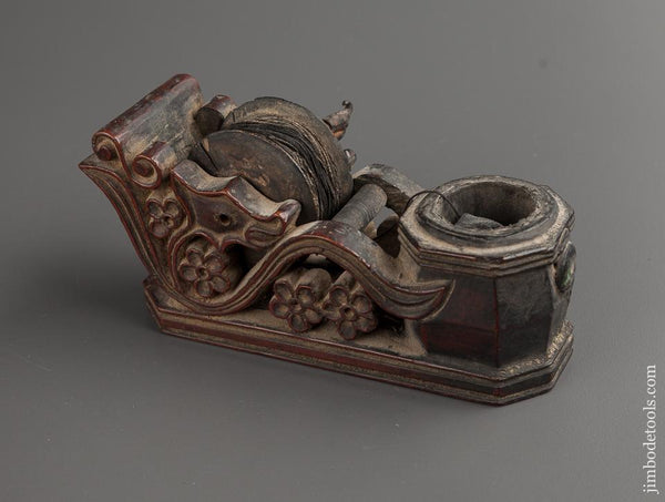 Lovely Figural Floral Sea Horse Sumitsubo Ink Line - 77722U