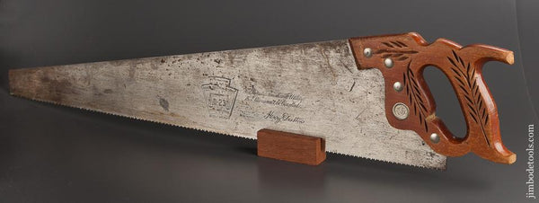 LIKE NEW 12 point 26 inch Crosscut DISSTON D-23 Hand Saw - 77754