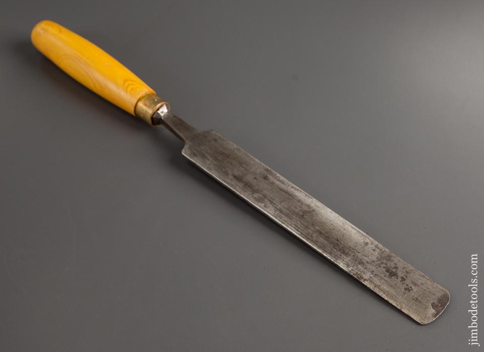 1 1/4 x 15 1/4 inch SORBY No. 2 Sweep Boxwood Handled Paring Gouge - 77756