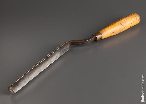 1 1/8 x 15 inch SORBY No. 5 Sweep Boxwood Handled English Paring Gouge - 77757