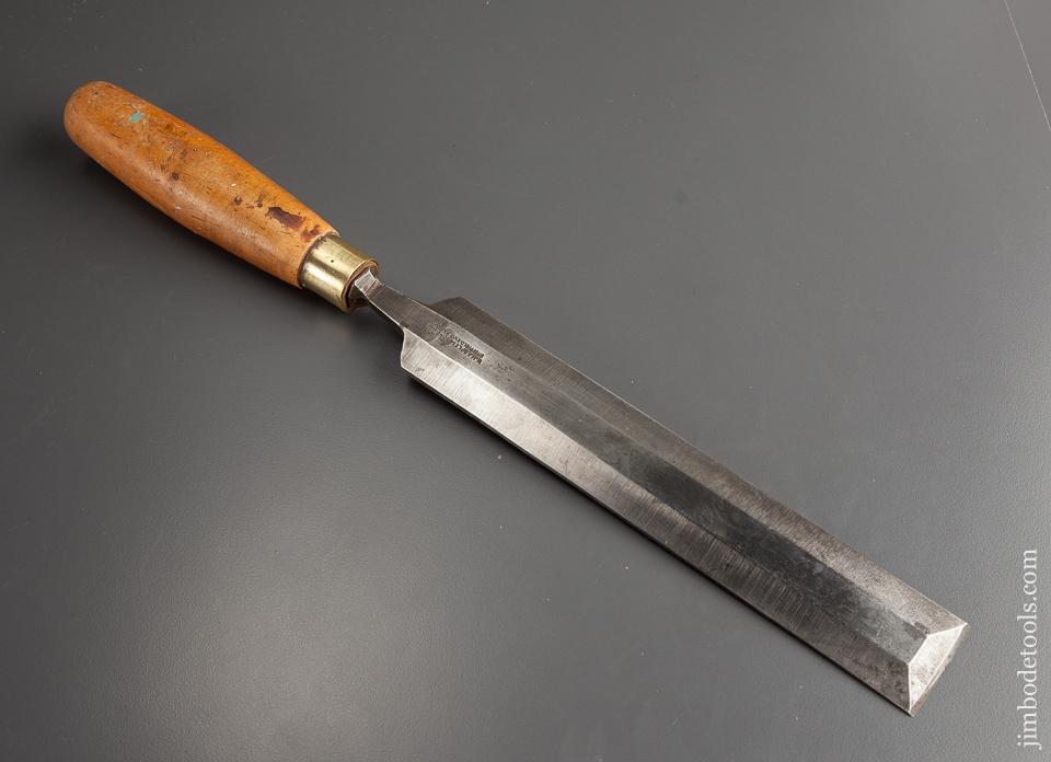 Long Thin MARPLES 1 1/2 x 16 inch English Boxwood Handled Paring Chisel - 77758