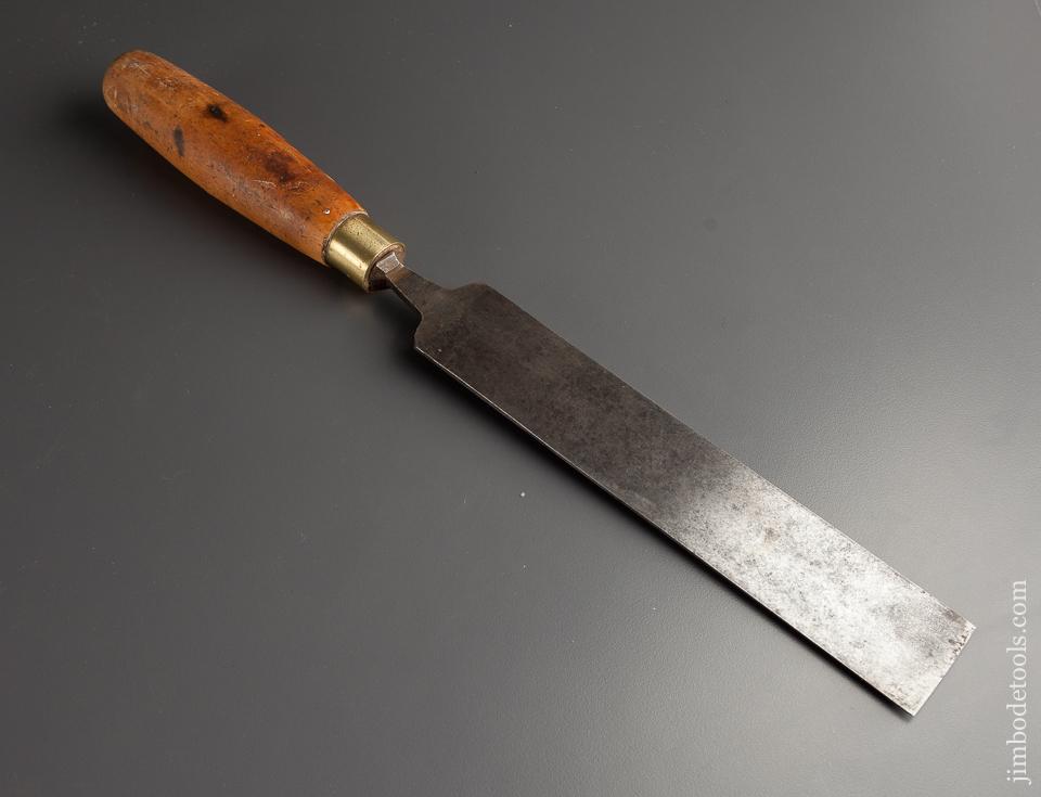 Long Thin MARPLES 1 1/2 x 16 inch English Boxwood Handled Paring Chisel - 77758