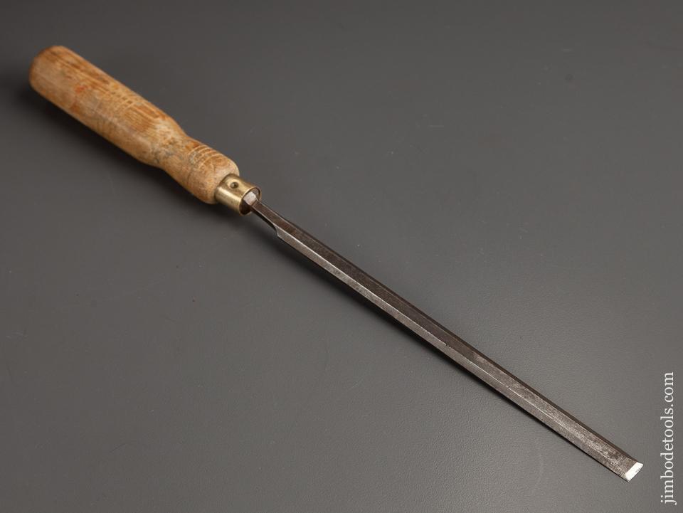 Long Thin WOODCOCK 3/8 X 13 5/8 inch Ash Handled English Paring Chisel - 77782
