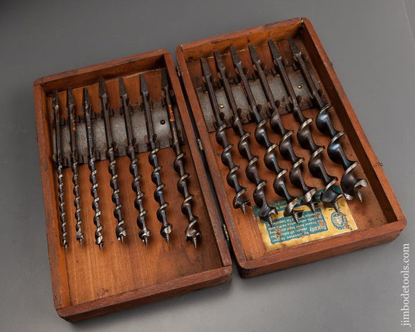 RARE Complete BLUWIN Set of IRWIN Auger Bits in Original Box - 77798